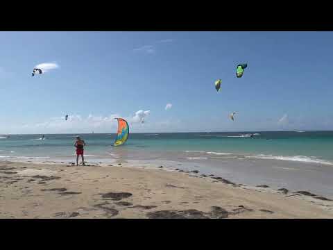 Kitesurfing @Playa El Portillo, Las Terrenas, Samana, Dominican Republic; May 26, 2022