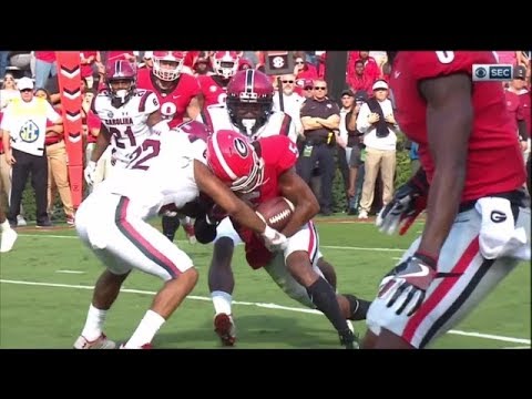 2017 USC vs Georgia - Steven Montac Forced Fumble, Javon Kinlaw Recovery