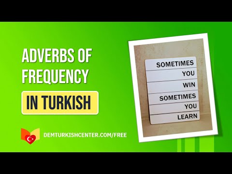 Turkish Grammar | Adverbs of frequency in Turkish language
