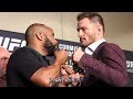 DANIEL CORMIER AND STIPE MIOCIC HAVE INTENSE FACE OFF AT THE UFC 241 MEDIA DAY