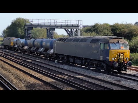 Class 57310 and 57003 at Chart Leacon Footbridge