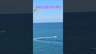 An incredible experience! ☀️ #disneycruise #disneytreasure #castawaycay #parasailing