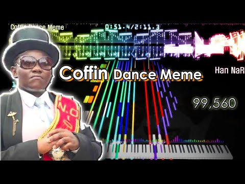 Real Coffin Dance Song!! (Astronomia) Impossible Piano Remix! ⚰ | Black MIDI / Piano