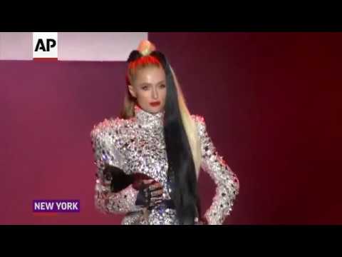 David and Phillipe Blond, known for their edgy, provocative lines, collaborated with Disney to merge wicked with sleek at New York Fashion Week. Paris Hilton joined the villainous ranks of Ursula, Maleficent and more, as Cruella de Vil. (Sept. 9)