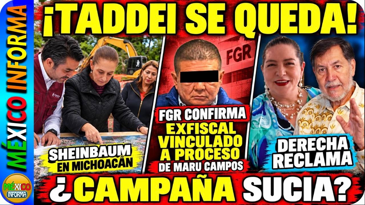 LA PRESIDENTA NO PARA. TADDEI SE QUEDA. FGR VINCULA A PROCESO A EX FISCAL DE MARU. NOROÑA RECLAMA.