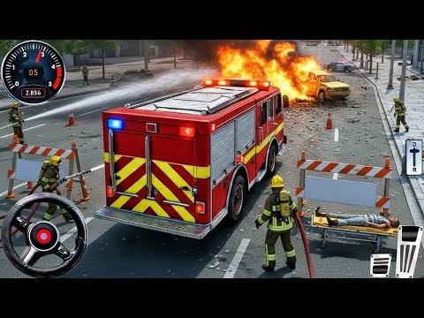 New Firefighter Simulator 2026 - Fire Truck Ambulance Driving Game - Android Gameplay