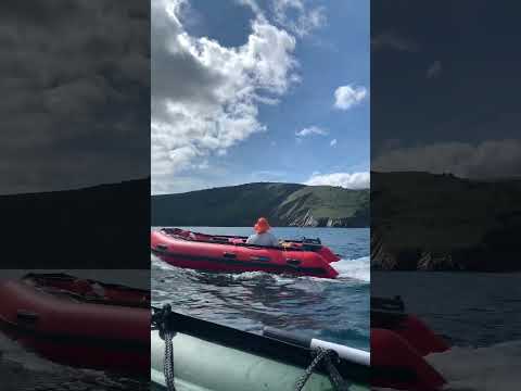 Small Inflatable Boat  in the Sun off the Coast of the Isle of Man #sib #boatworld #boatworld420