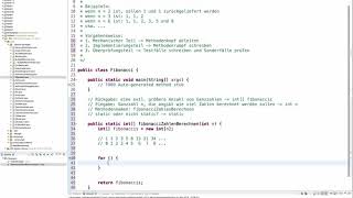 Ausführliche Herleitung einer Java-Methode zur Berechnung der Fibonacci-Zahlen