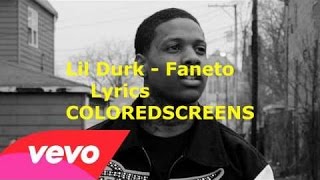 Lil Durk - Faneto Remix Lyrics