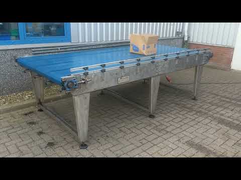 RVS Transportband 144 cm x 3,15 meter met snelheidsregeling