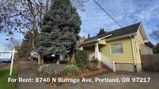 For Rent: 8740 N Burrage Ave, Portland, OR 97217