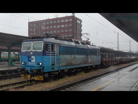 163.257 - odjezd ČD Cargo Peršinga ze stanice Pardubice hlavní nádraží