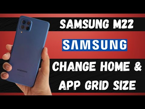 Change Home & App Grid Size On Samsung M22 | 📱 Make Bigger or Smaller Icons 2022