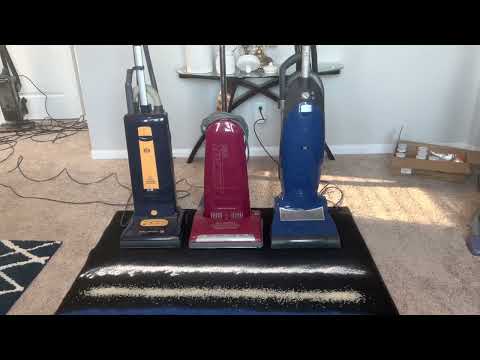 Expensive Vacuum Battle! | Sebo X4 Vs. Riccar 8750 Vs. Miele S7 Pickup test 👉🏻👈🏻