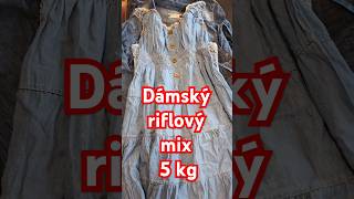 Balík 336/25 – 5 Kg – Výběrový dámský riflový mix – 1. jakost + cream – velikosti S–XL