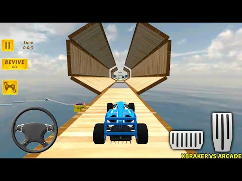 Impossible Blue Formula Ramp Car Stunts: Levels 81, 82, 83 Completed - Android Gameplay 3D