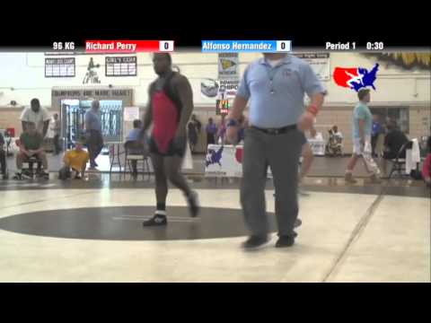 2012 Univ. WTT: 96 KG - Richard Perry (Husky WC) vs. Alfonso Hernandez (Wyoming RTC)