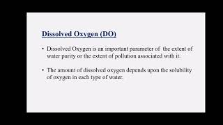 Water quality parameters