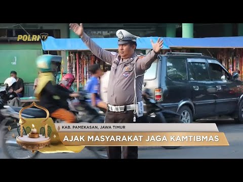 COMMANDER WISH KAPOLRES PAMEKASAN, POLISI TURLALIN NGABUBURIT DAN JAGA MASJID SAAT SHOLAT TARAWI