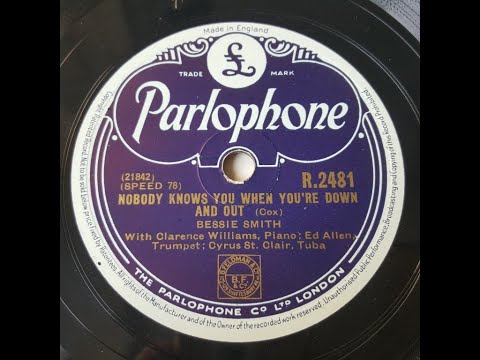 Bessie Smith - Knowbody Knows You When You're Down And Out 78rpm