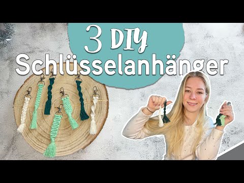 3 Makramee Schlüsselanhänger knüpfen 💕 tolle DIY Geschenkidee 🎁