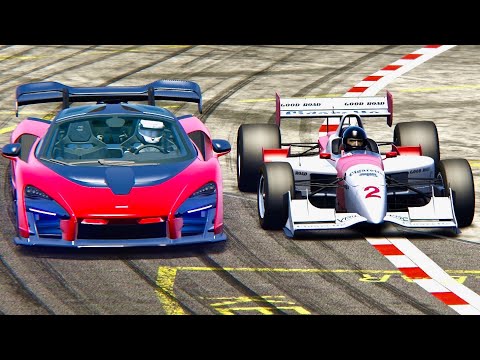 McLaren Senna vs IndyCar 1999 - Top Gear Track
