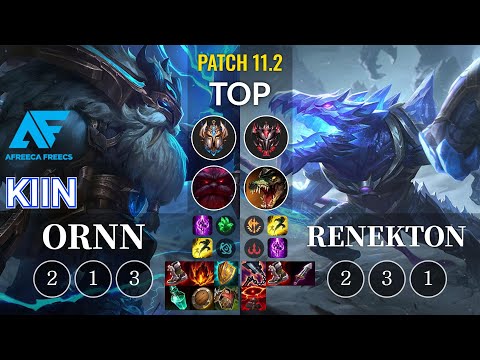 AF Kiin Ornn vs Renekton Top - KR Patch 11.2