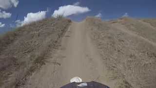 preview picture of video 'Yamaha PW 80 hill climbing almost crashes at Irricana gravel pit'