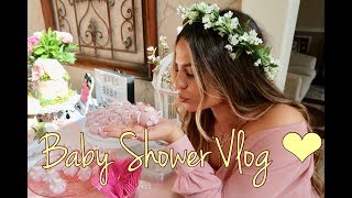 HUGE BABY SHOWER || VLOG || ELEGANT TEA PARTY || BABYGIRL
