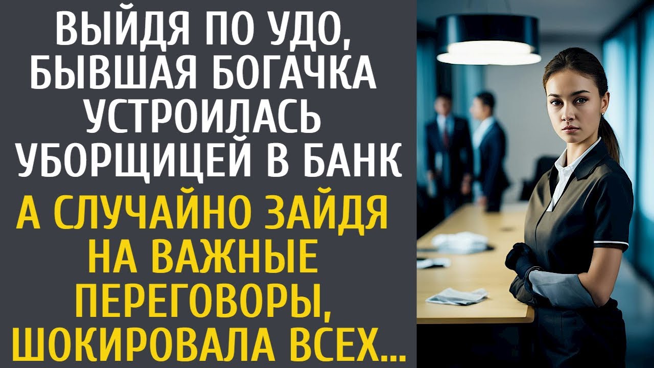 Выйдя по УДО, бывшая богачка устроилась уборщицей в банк… А случайно зайдя на переговоры, шокировала