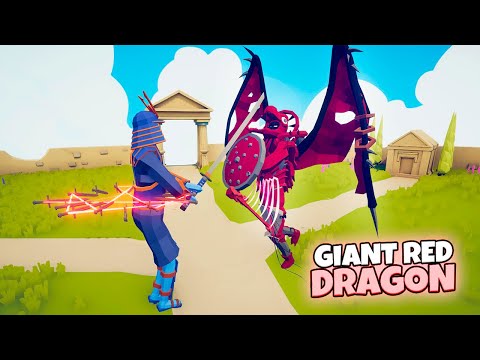 GIANT RED DRAGON vs EVERY FACTION | TABS Totally Accurate Battle Simulator Gameplay