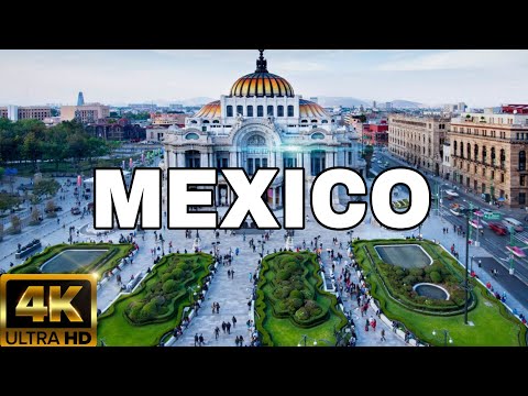 FLYING OVER MEXICO (4K UHD) - AMAZING BEAUTIFUL SCENERY & RELAXING MUSIC