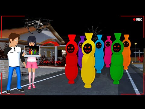 Yuta Mio Panicked After CCTV Recorded RAINBOW POCONG GHOST in Front House‼️ SAKURA SCHOOL SIMULATOR