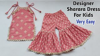 Very Easy Baby Sharara Dress Cutting and Stitching
