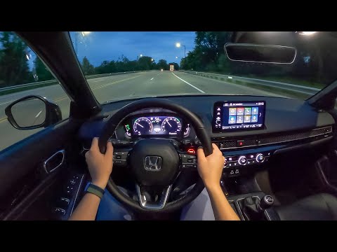 2022 Honda Civic Hatchback Sport Touring 6MT - POV Night Drive (Binaural Audio)