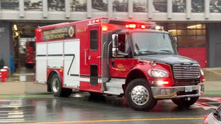 North Vancouver City Fire Department - Engine 9 & Rescue 10 Responding