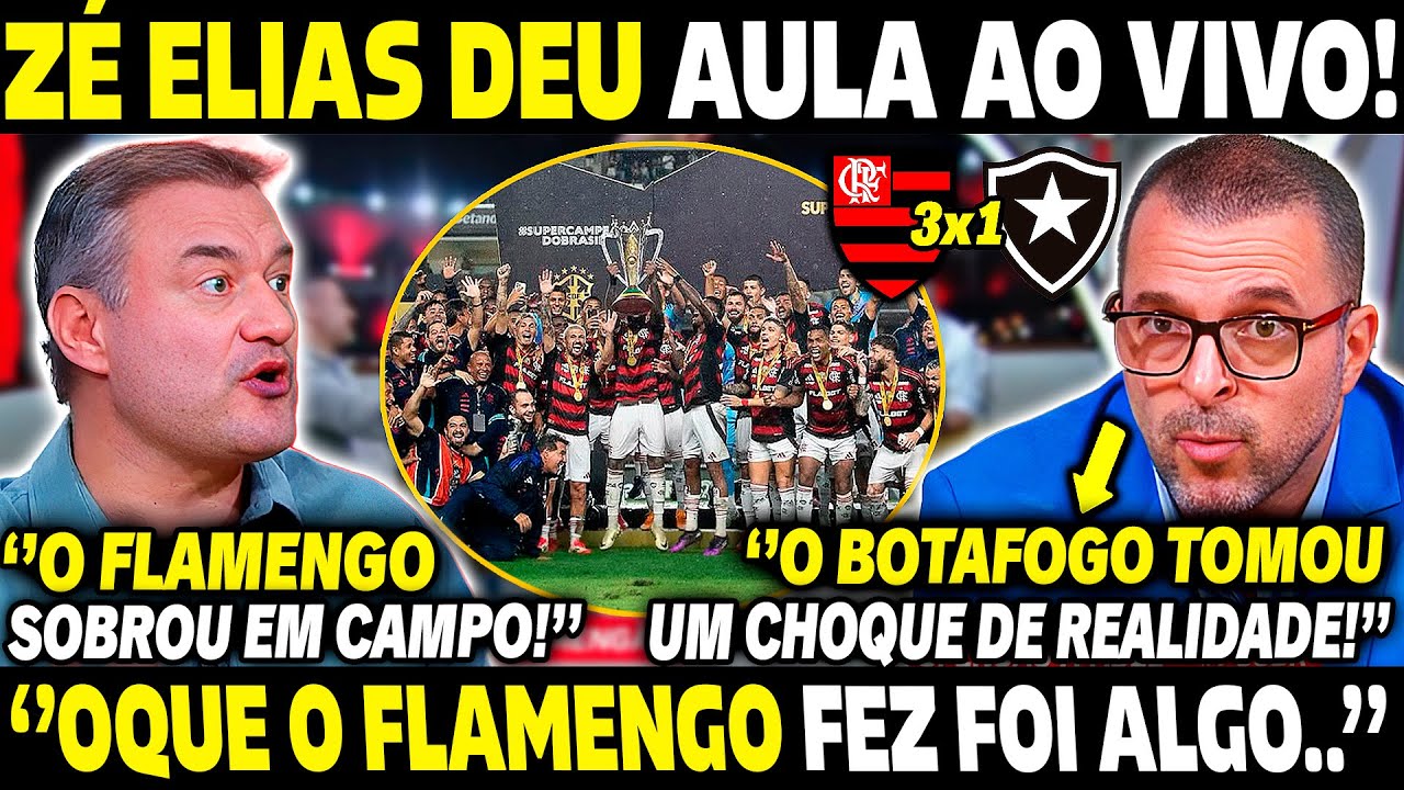 🚨😱 CIRÚRGICO! ZÉ ELIAS DESTROÇOU TUDO APÓS O TÍTULO DO FLAMENGO NA SUPERCOPA SOBRE O BOTAFOGO!