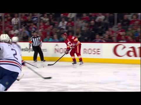Curtis Glencross goal 26 Jan 2013 Edmonton Oilers vs Calgary Flames NHL Hockey