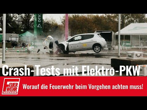 Crash-Test mit Elektro-Pkw
