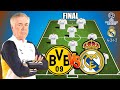 TODAY MATCH | DORTMUND VS REAL MADRID | REAL MADRID POTENTIAL LINEUP CHAMPIONS LEAGUE - FINAL