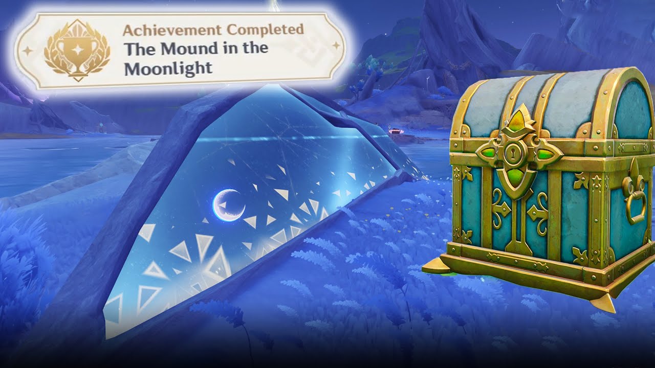 Wing of Keres Puzzle - The Mound in the Moonlight Achievement &Luxurious Chest Genshin Impact 6.3