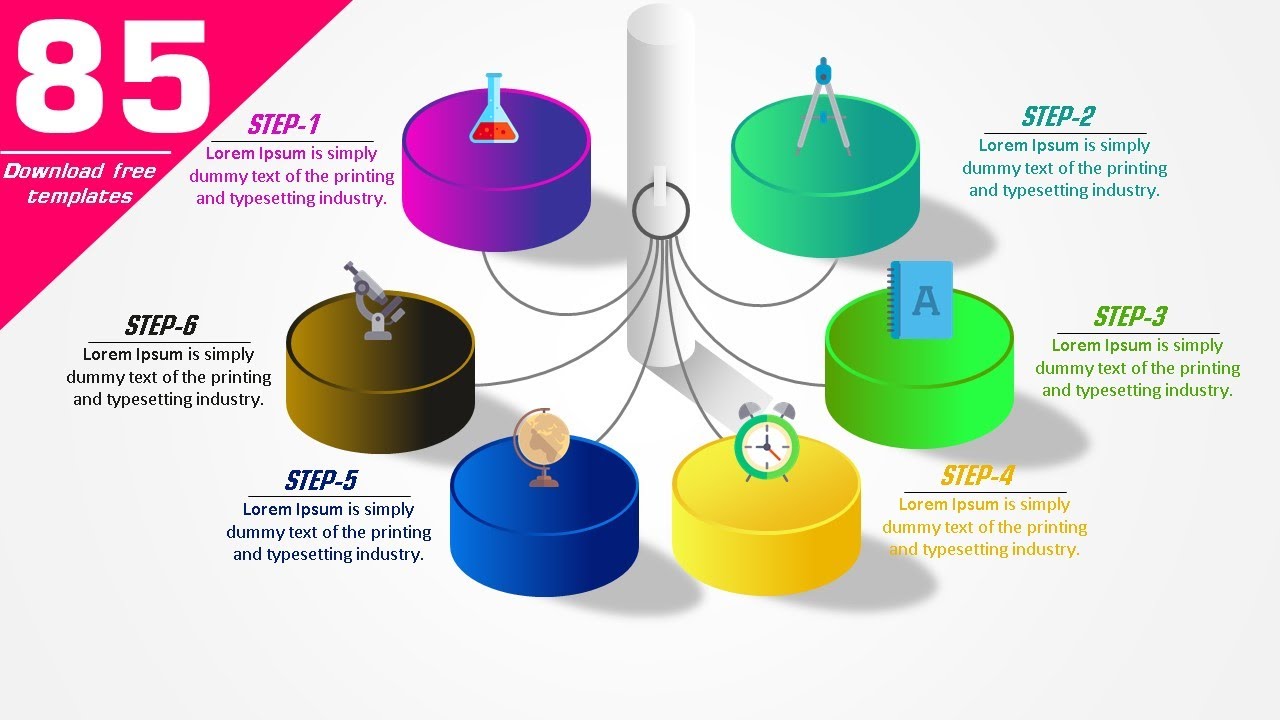 six step infographics/ 6 step infographics in powerpoint /download free templates .