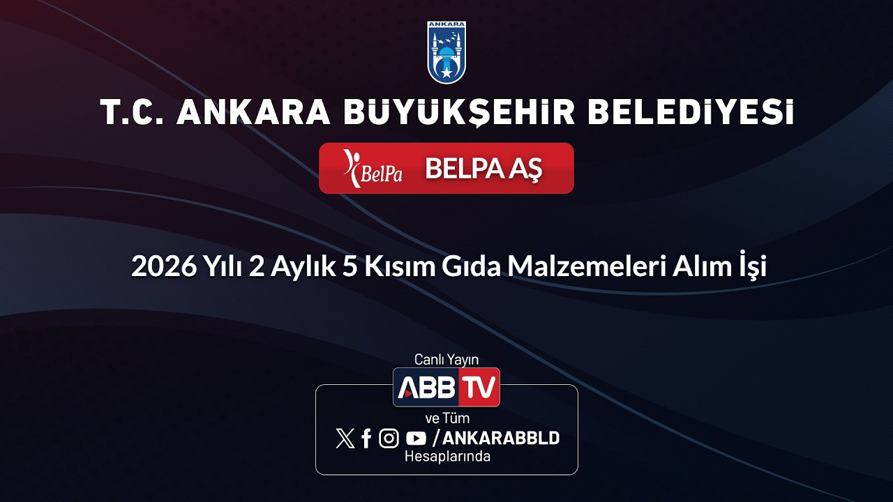 BELPA AŞ - 2026 YILI 2 AYLIK 5 KISIM GIDA MALZEMELERİ ALIM İŞİ