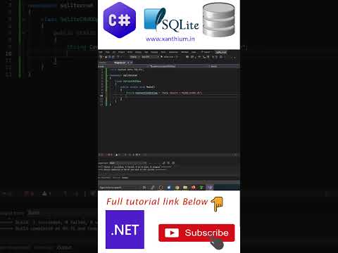 Learn To Open A Connection To Sqlite Database Using C Csharp Sqlite Sqlite3 Tutorial