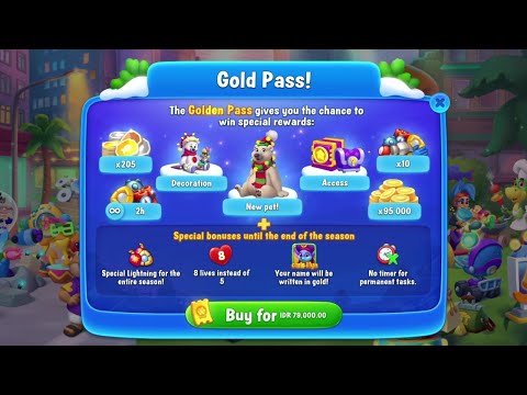 @Fishdom Buy Gold Pass on Holiday Season Event, Got Many Rewards