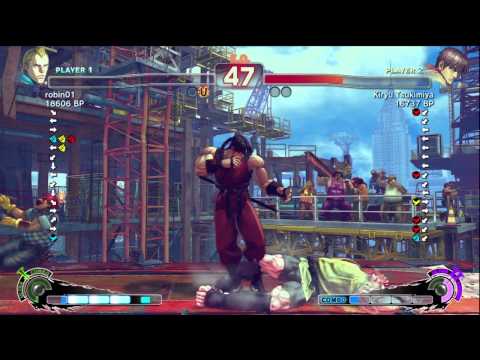 Kiryu Tsukimiya [Guy] vs robin01 [Abel] SSF4 Japanese Online Ranked Matches - TRUE-HD