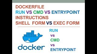 Docker | Dockerfile  RUN vs CMD vs ENTRYPOINT hands-on | shell form vs exec form | Docker tutorial