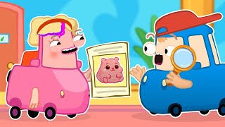 Cadê o hamster? A Família Wheelzy vai passar o fim de semana no hotel! Desenho animado infantil