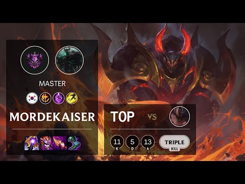 Mordekaiser Top vs Malphite - KR Master Patch 11.9
