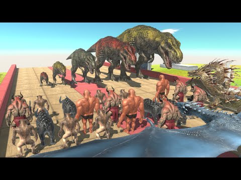 Fantasy VS 5 Levels Of T Rex - Animal Revolt Battle Simulator
